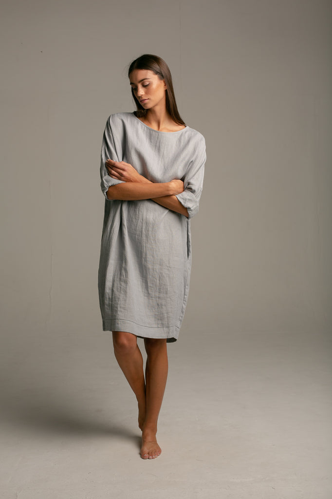Cocoon Dress / polar grey