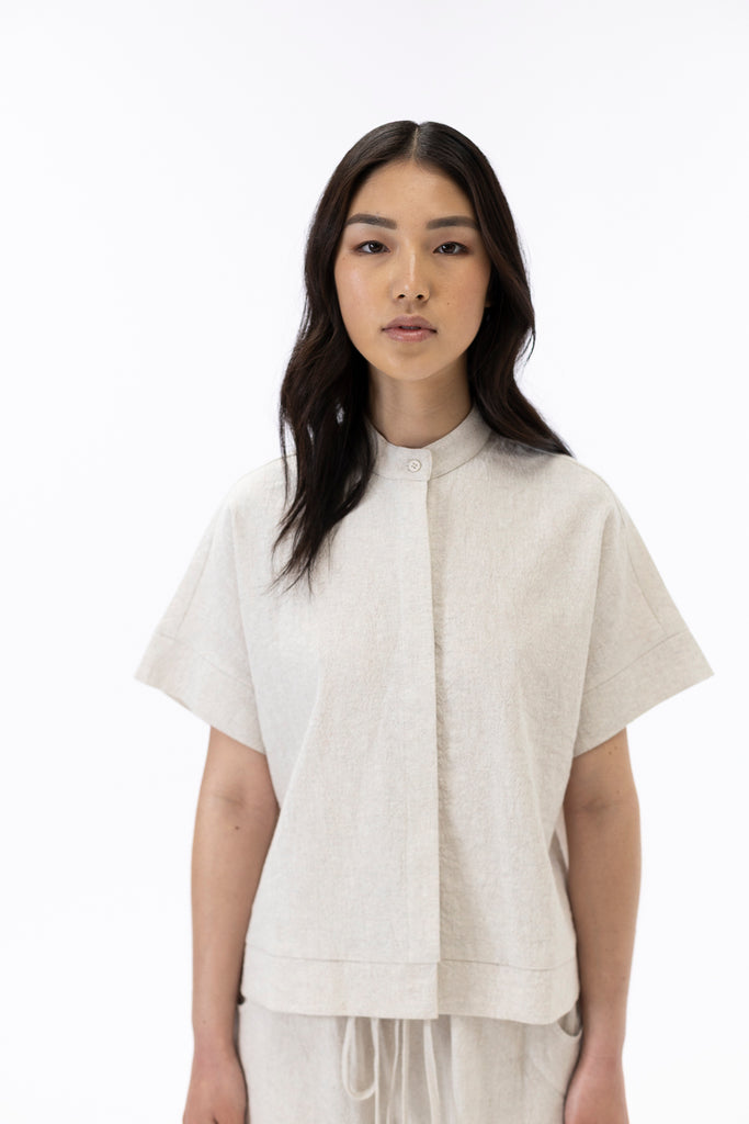Drop shoulder shirt / Ecru