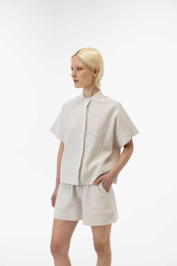 Drop shoulder shirt / Ecru