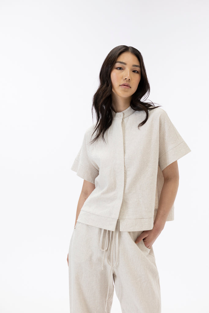 Drop shoulder shirt / Ecru
