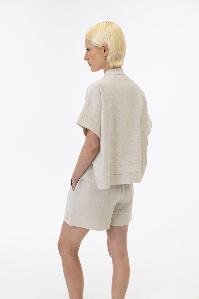 Drop shoulder shirt / Ecru