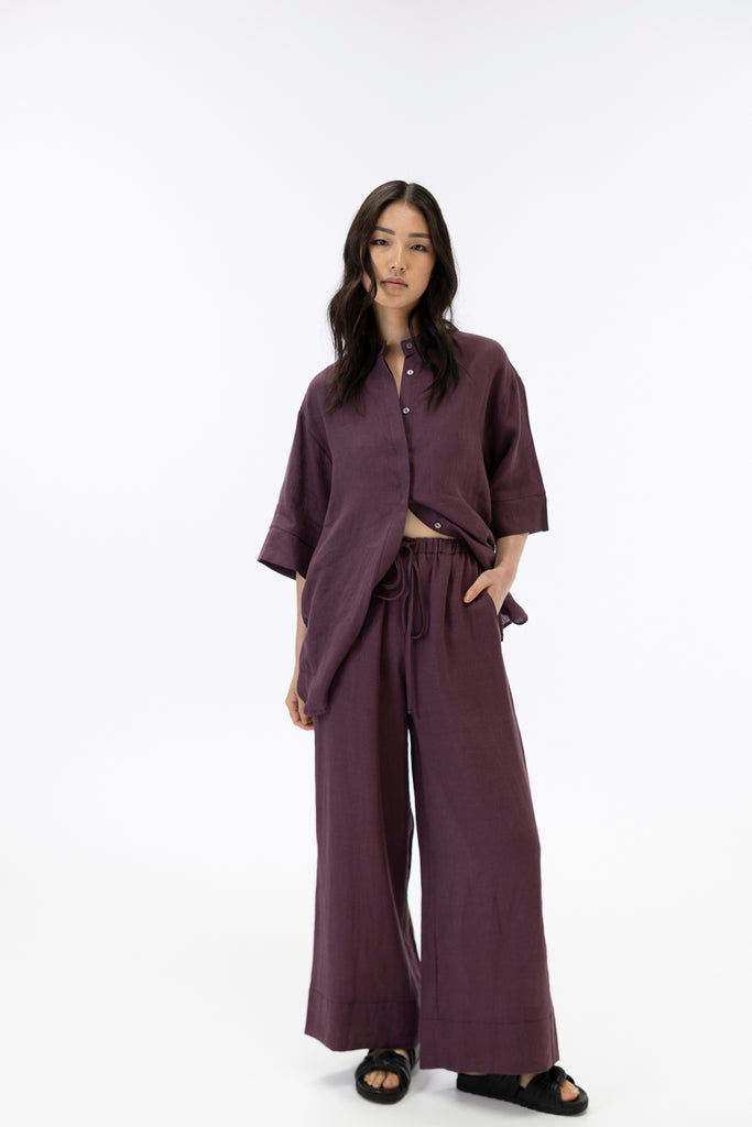 Wide leg pants / Grape
