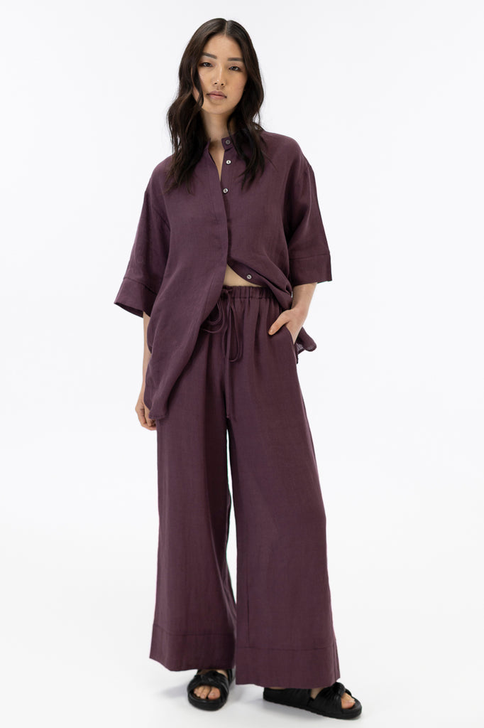 Wide leg pants / Grape