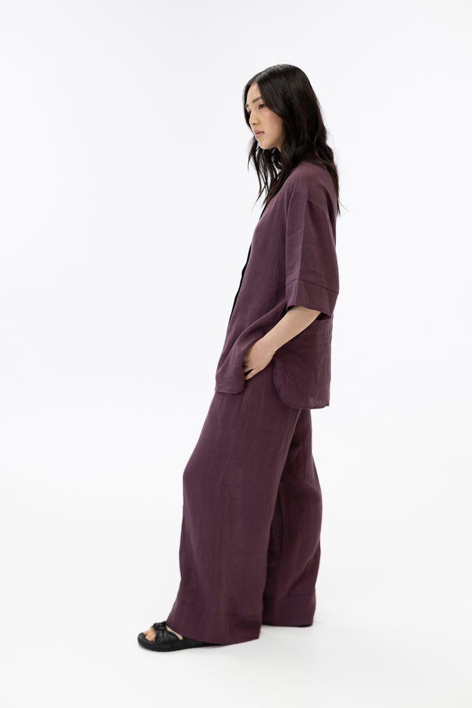 Wide leg pants / Grape