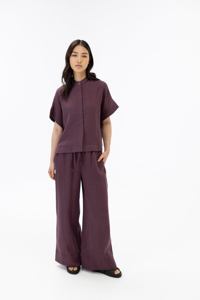 Drop shoulder shirt / Grape