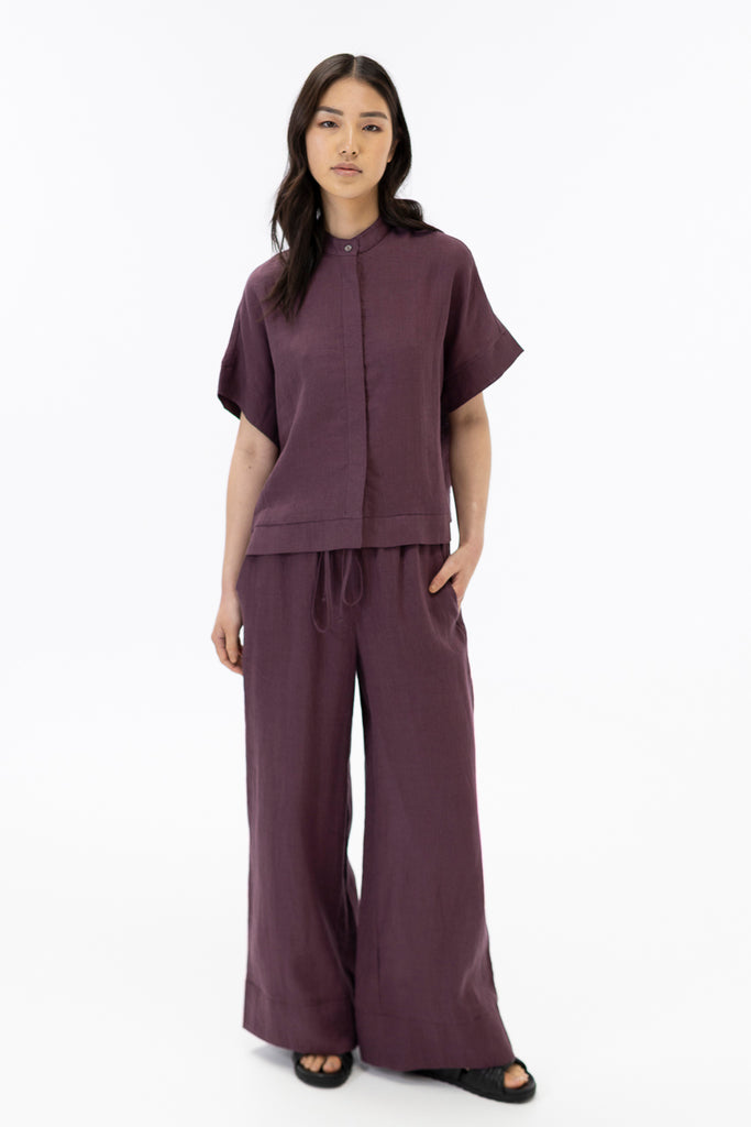 Drop shoulder shirt / Grape