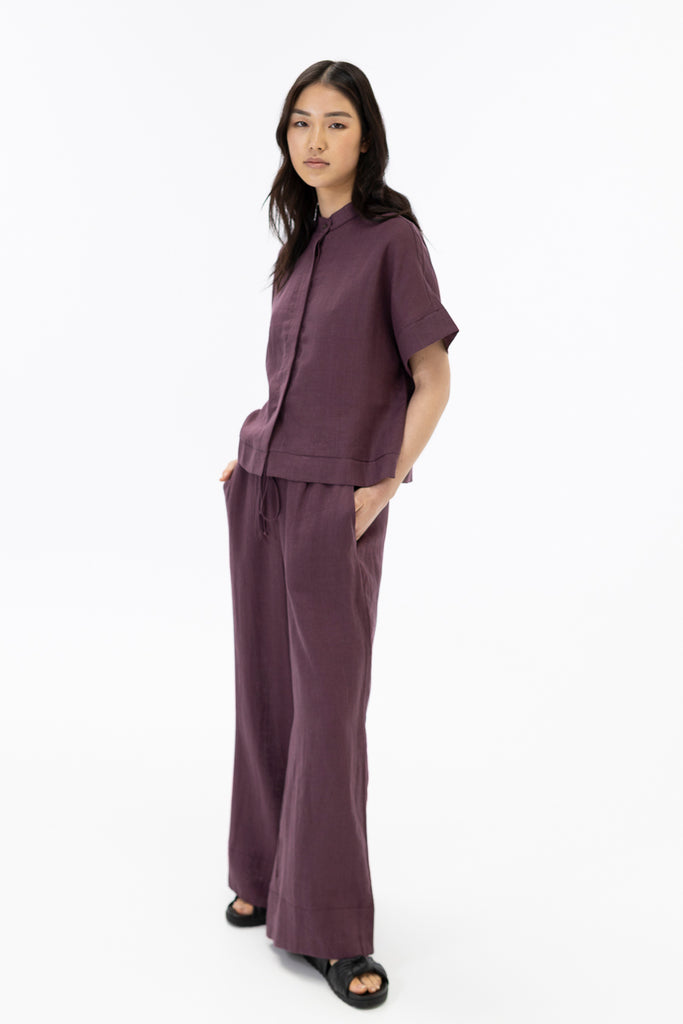 Wide leg pants / Grape