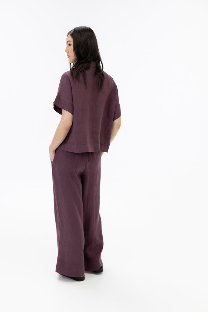 Drop shoulder shirt / Grape
