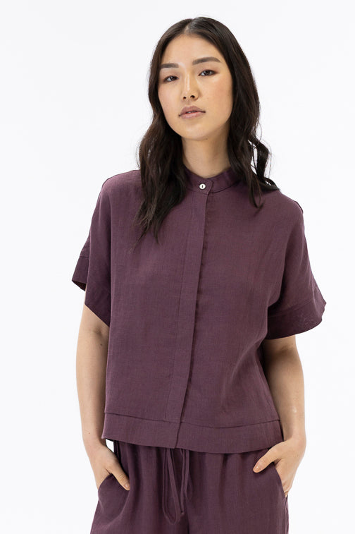Drop shoulder shirt / Grape
