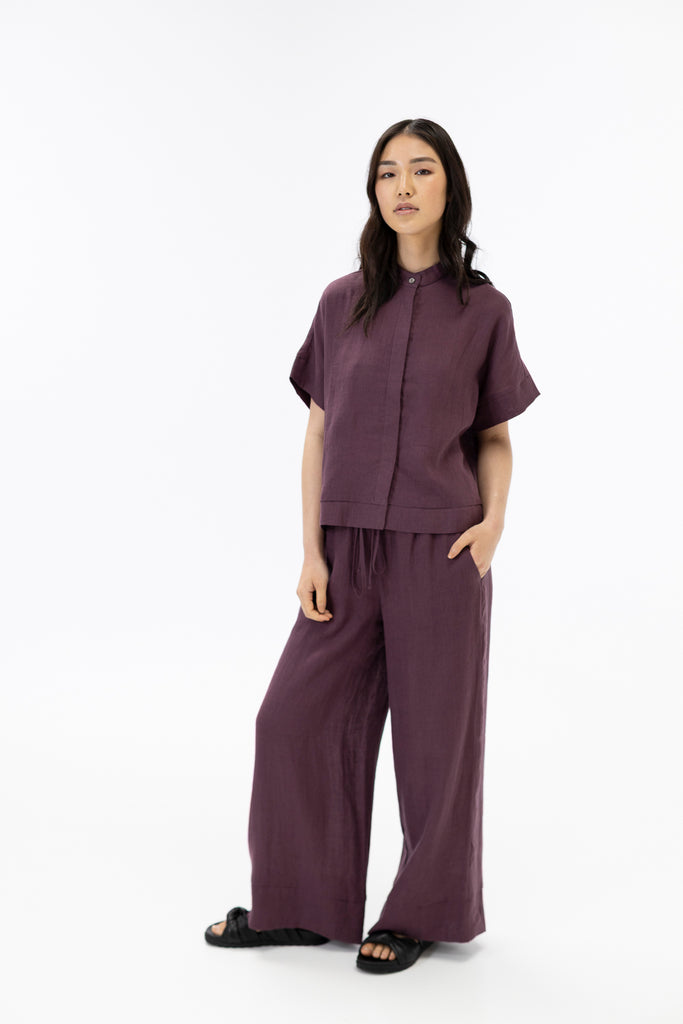 Wide leg pants / Grape