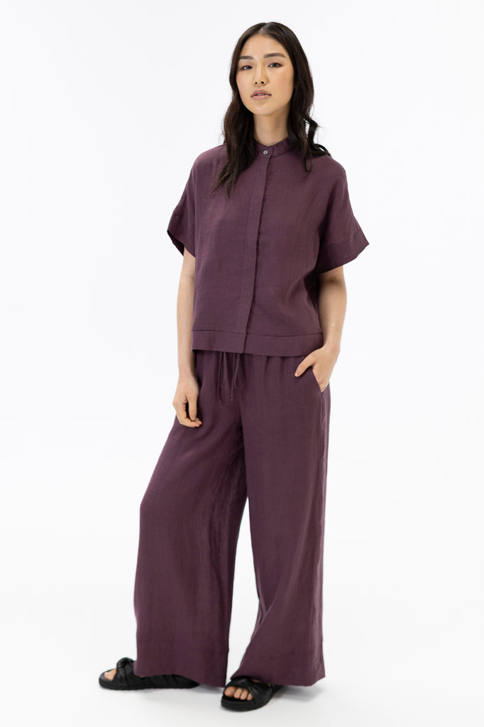 Wide leg pants / Grape