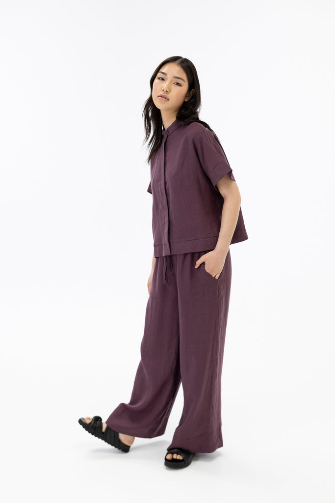 Drop shoulder shirt / Grape