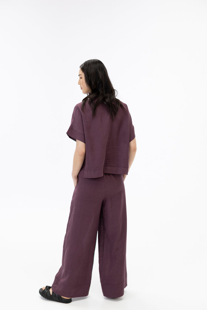 Wide leg pants / Grape
