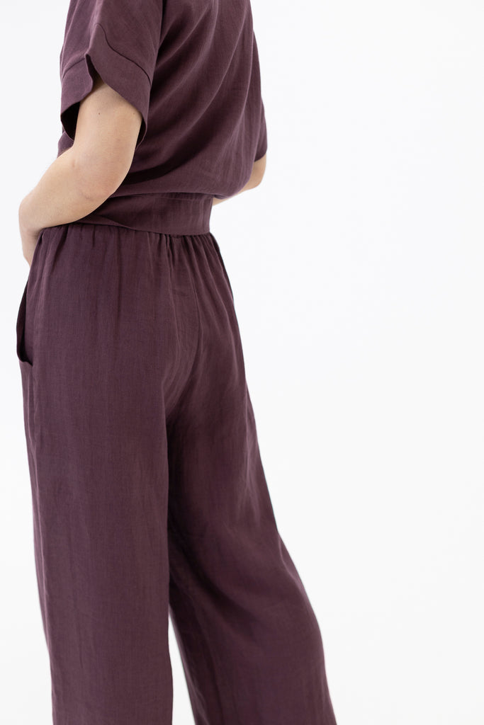 Wide leg pants / Grape