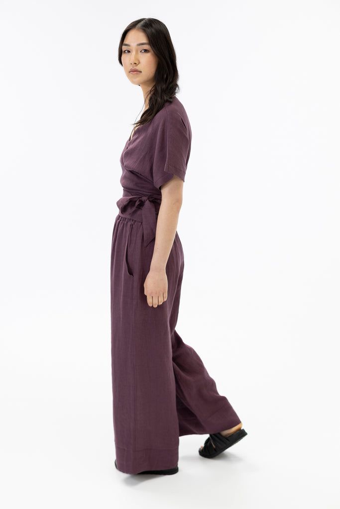 Wide leg pants / Grape