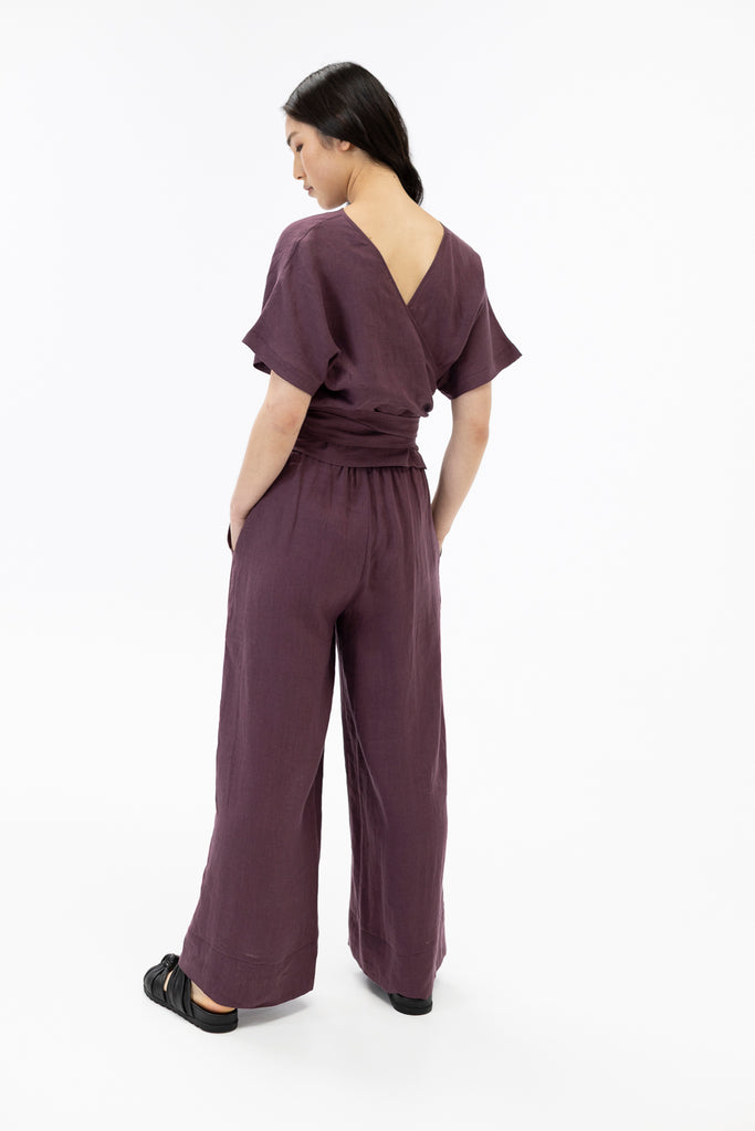 Wide leg pants / Grape