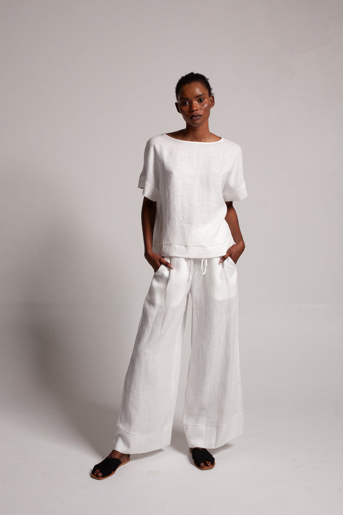 Drop shoulder top / Milk