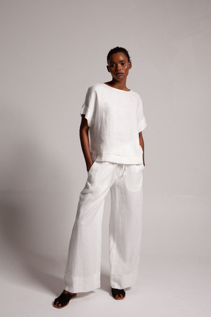 Drop shoulder top / Milk
