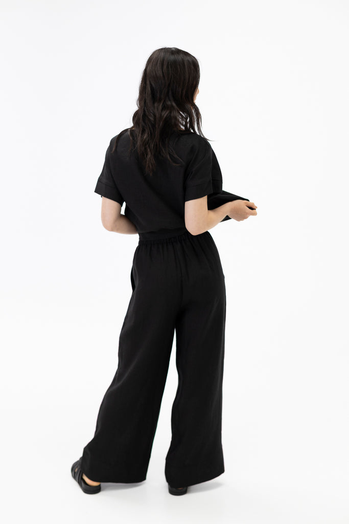Wide leg pants / Black