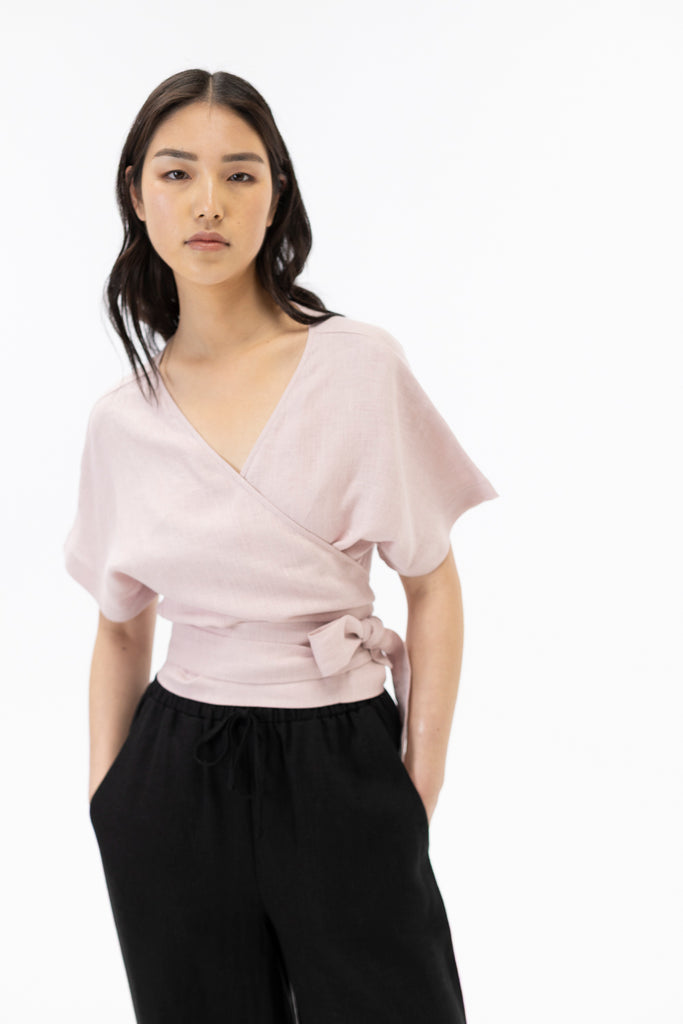 Wrap top / Ballet pink