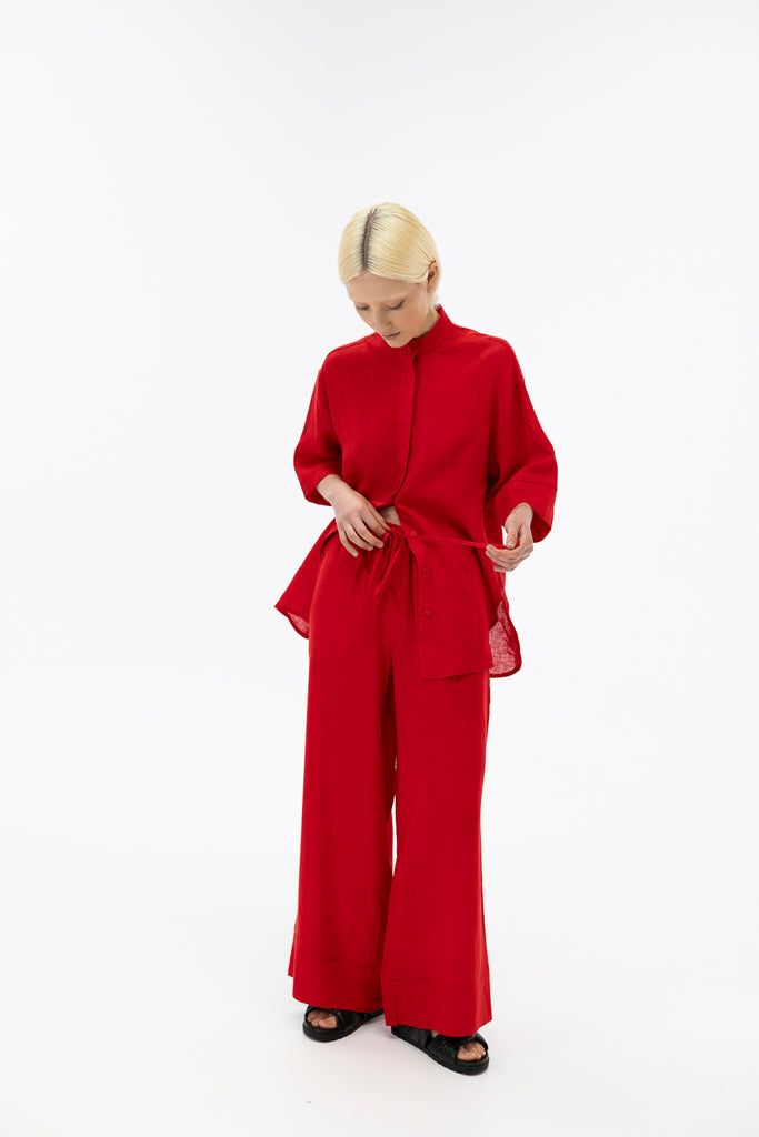 Wide leg pants / Scarlet