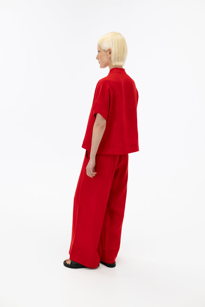 Drop shoulder shirt / Scarlet