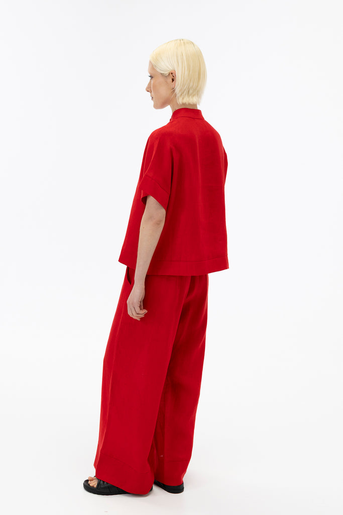 Drop shoulder shirt / Scarlet