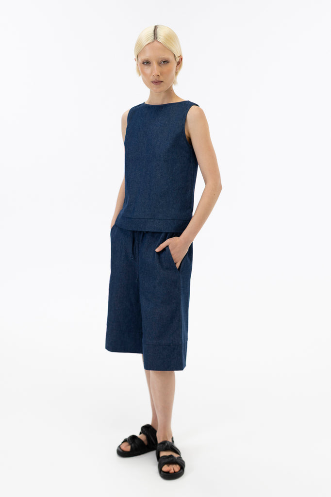 Sleeveless top / Ink Denim
