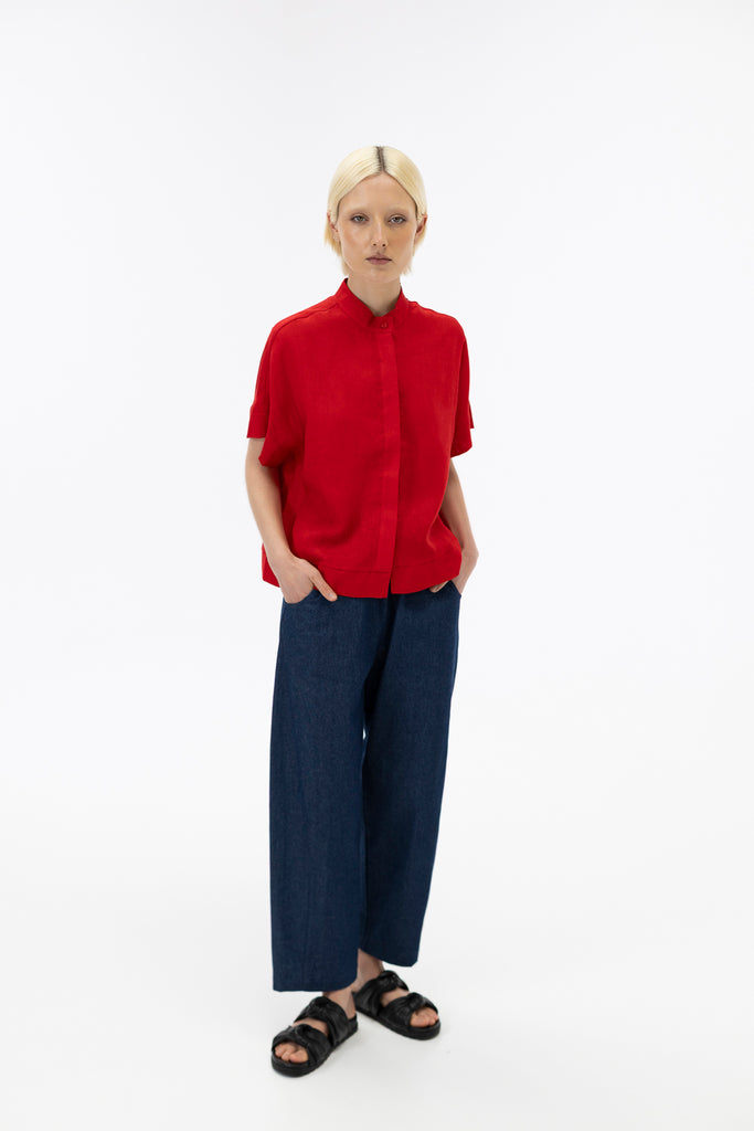 Drop shoulder shirt / Scarlet