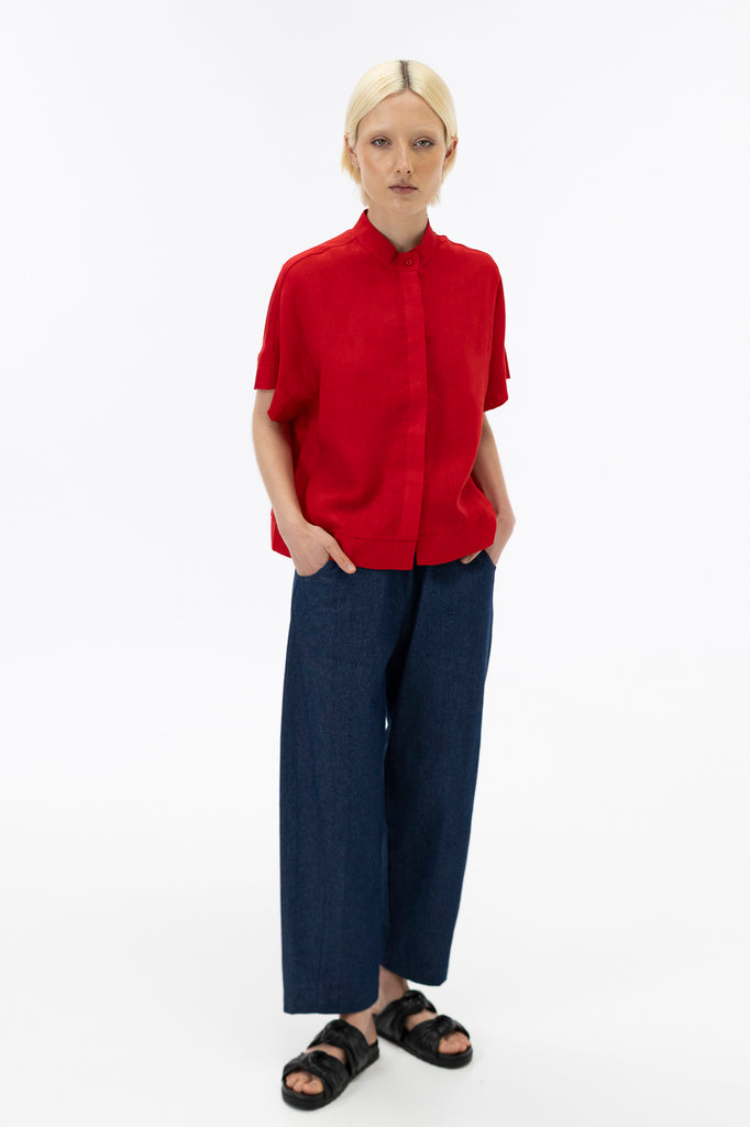 Drop shoulder shirt / Scarlet