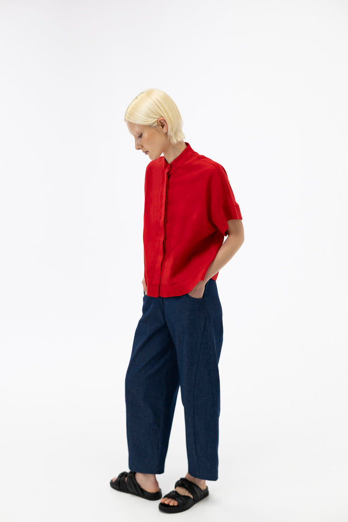 Drop shoulder shirt / Scarlet
