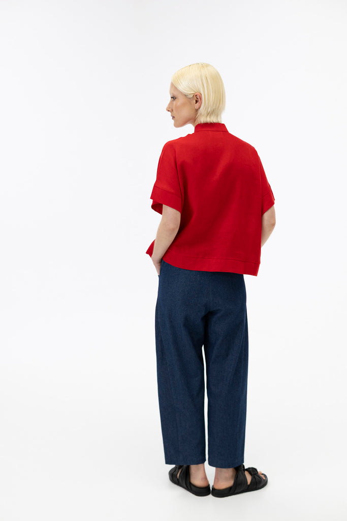 Drop shoulder shirt / Scarlet