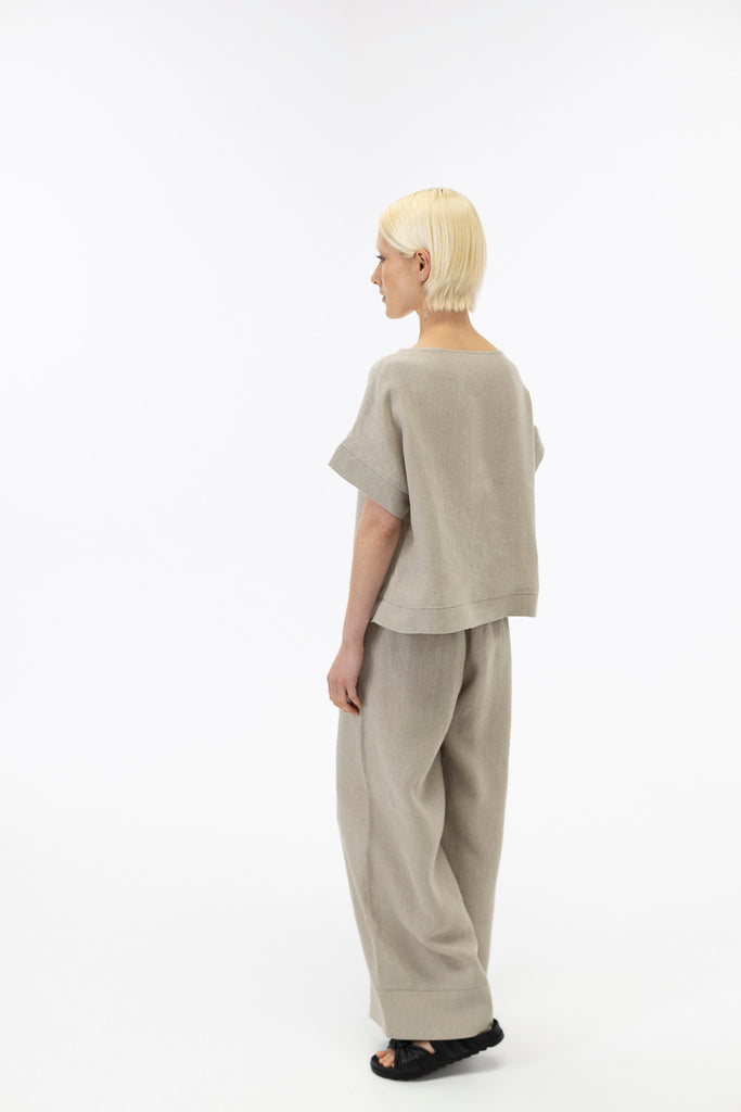 Drop shoulder top / Natural