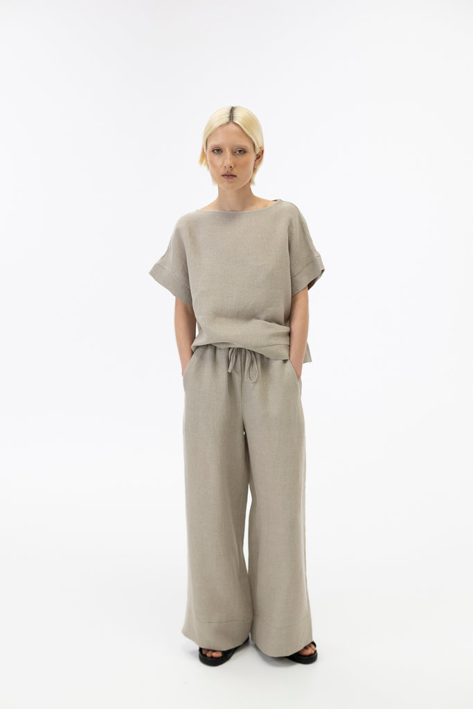 Wide leg pants / Natural