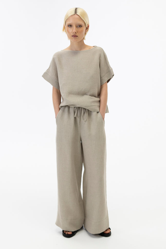 Wide leg pants / Natural
