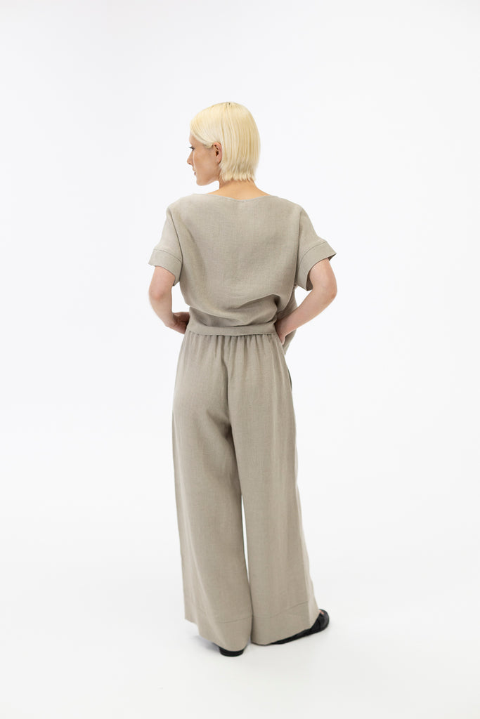 Wide leg pants / Natural