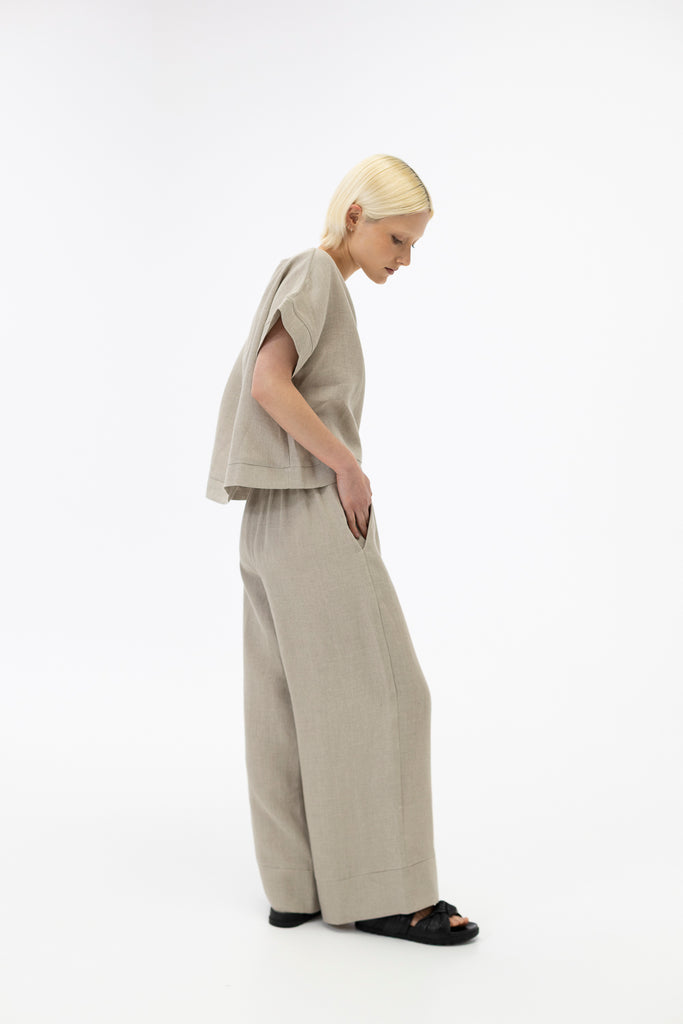 Wide leg pants / Natural