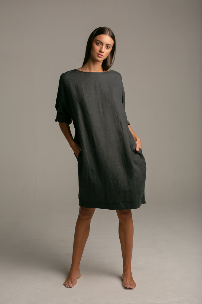 Cocoon Dress / Vintage Black