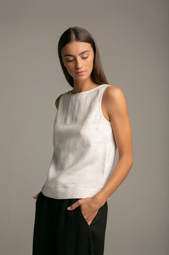 Sleeveless top / Milk White