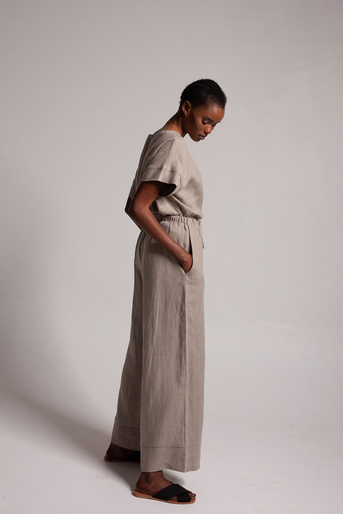 Wide leg pants / Natural