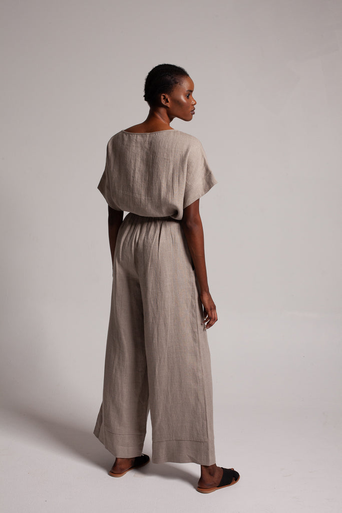 Drop shoulder top / Natural