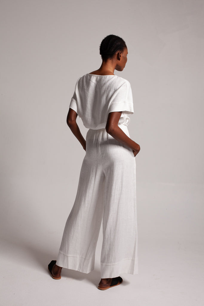 Drop shoulder top / Milk White