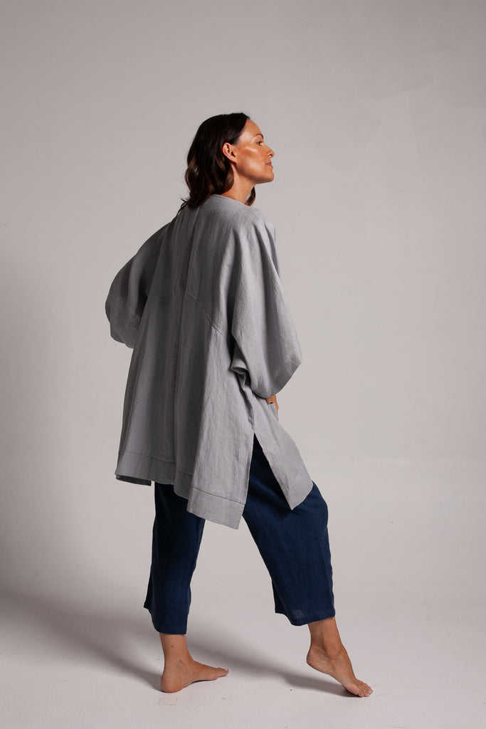 Linen coat / Polar Grey